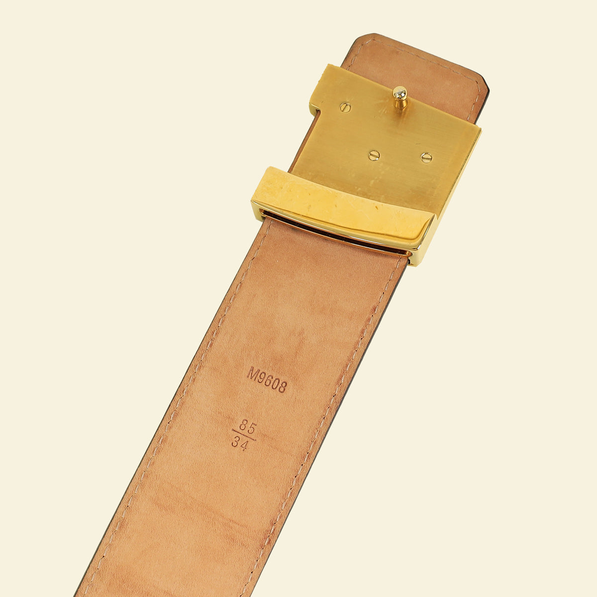 Louis Vuitton Brown Monogram LV Initials Belt 34