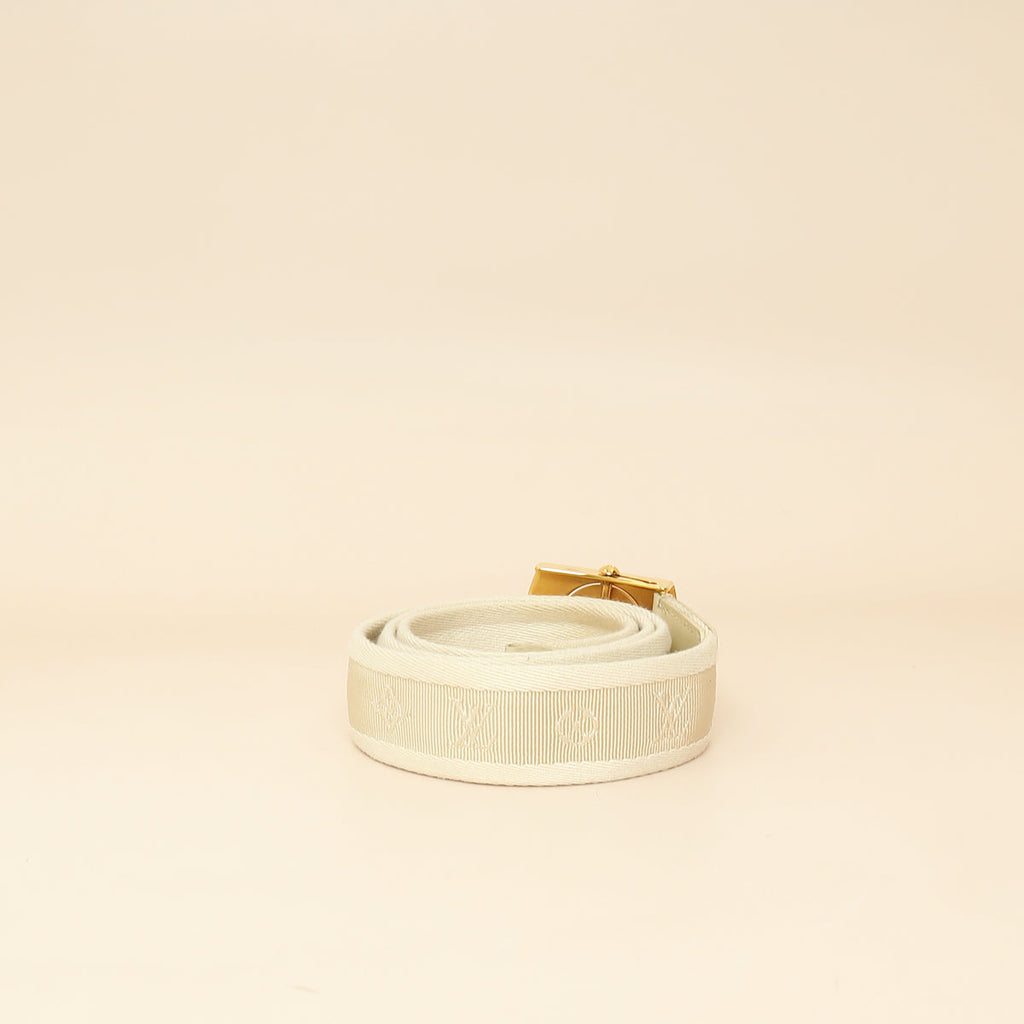 Louis Vuitton Cream Monogram Fortune Sangle Belt 32