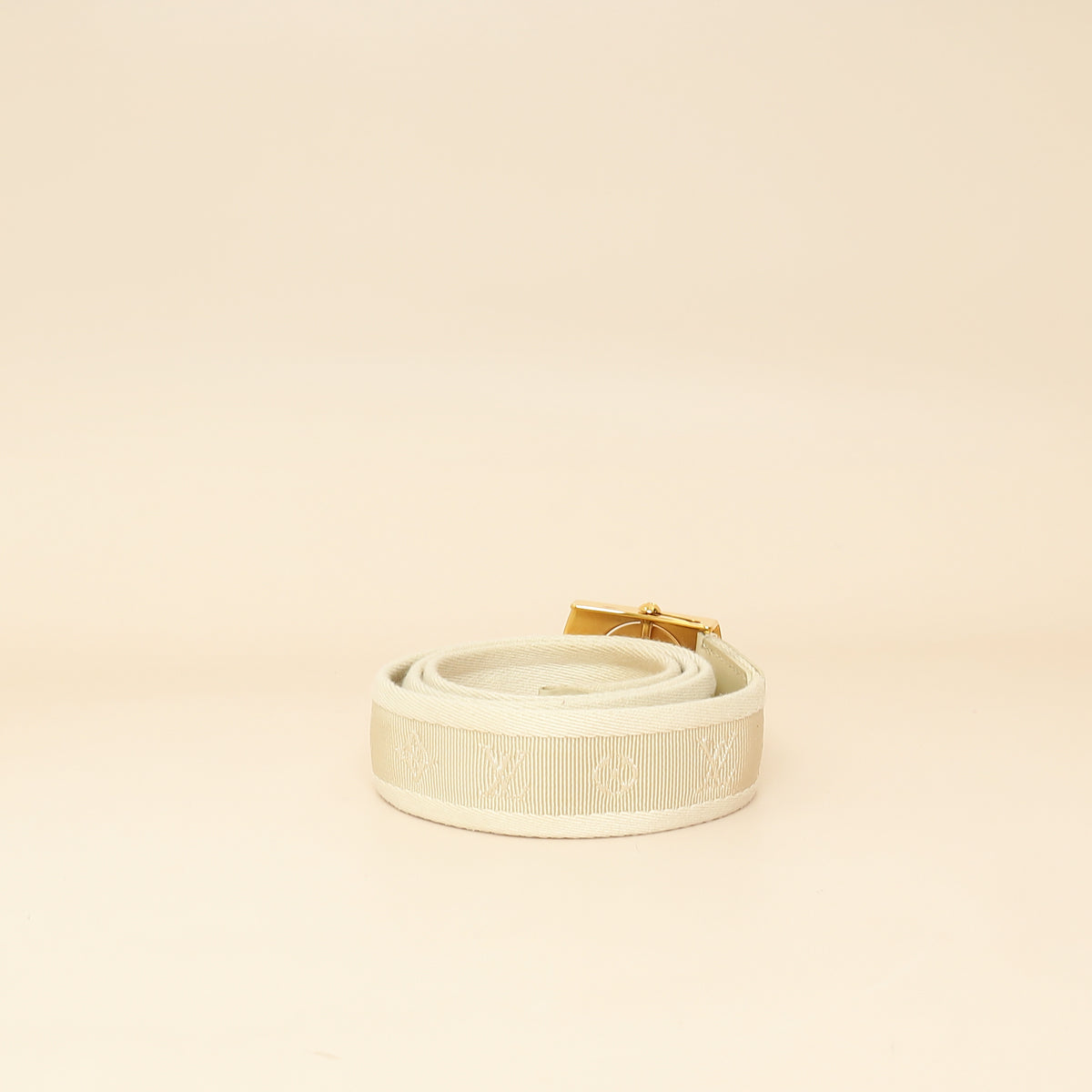 Louis Vuitton Cream Monogram Fortune Sangle Belt 32