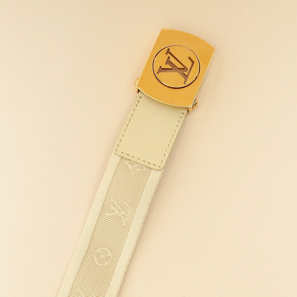Louis Vuitton Cream Monogram Fortune Sangle Belt 32