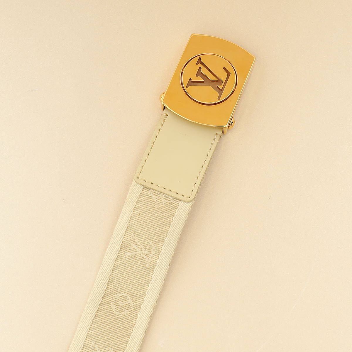Louis Vuitton Cream Monogram Fortune Sangle Belt 32