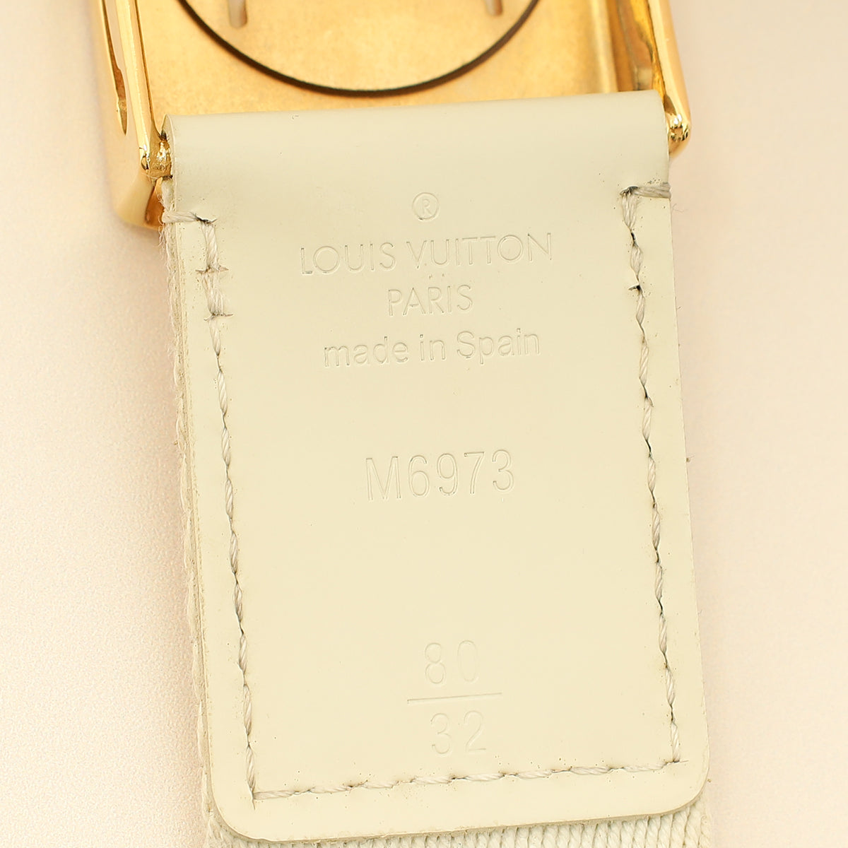 Louis Vuitton Cream Monogram Fortune Sangle Belt 32