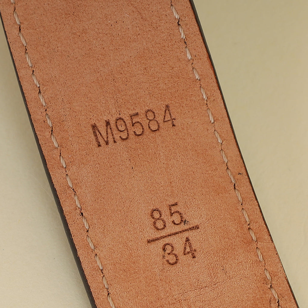 Louis Vuitton Ebene Monogram Mini 25mm Belt 34