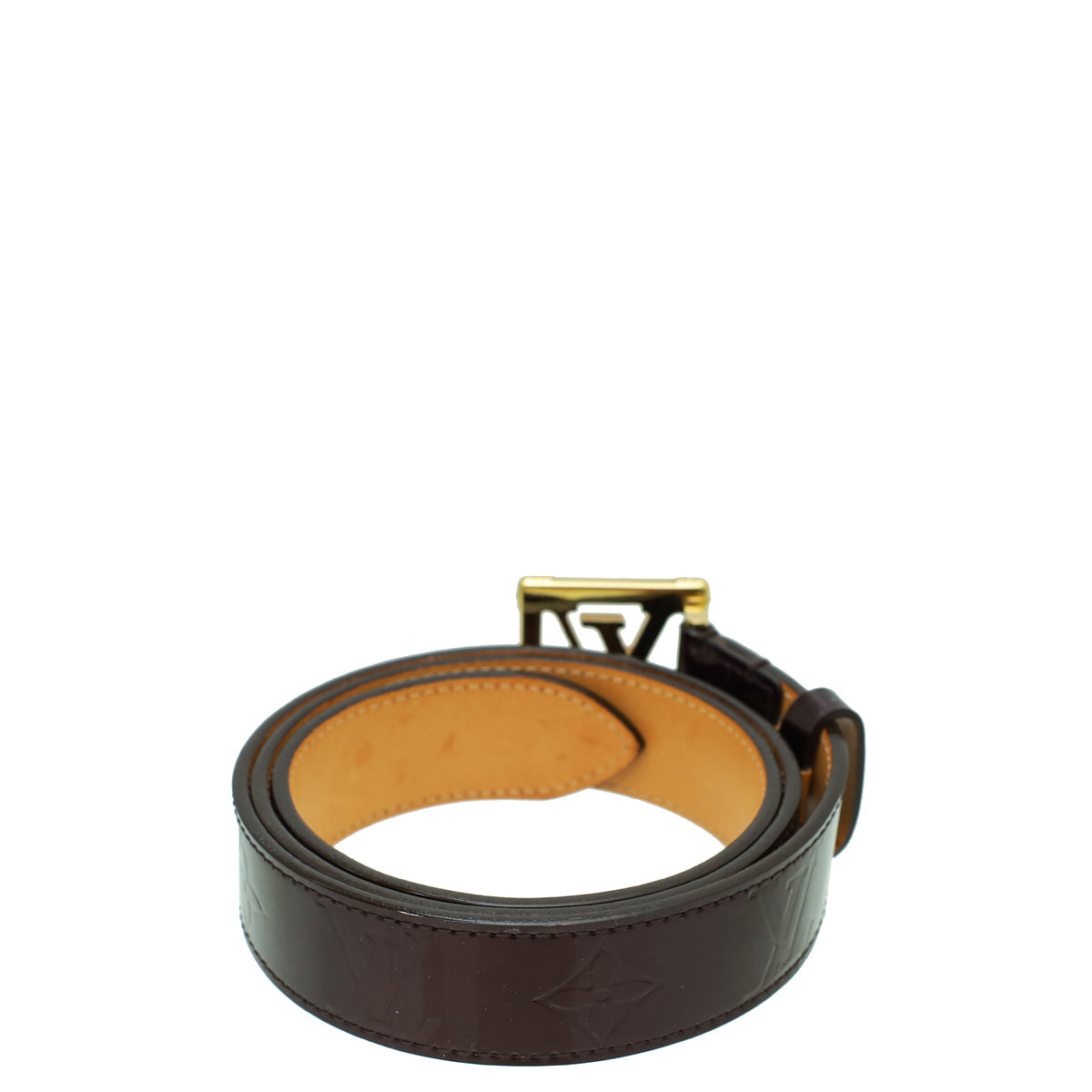 Louis Vuitton Amarante Monogram Vernis LV Frame Buckle Belt 34