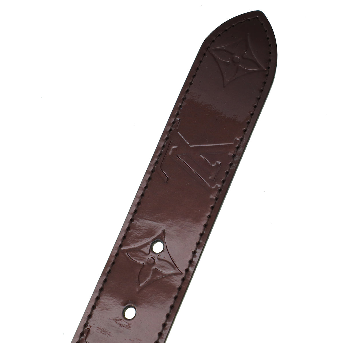 Louis Vuitton Amarante Monogram Vernis LV Frame Buckle Belt 34