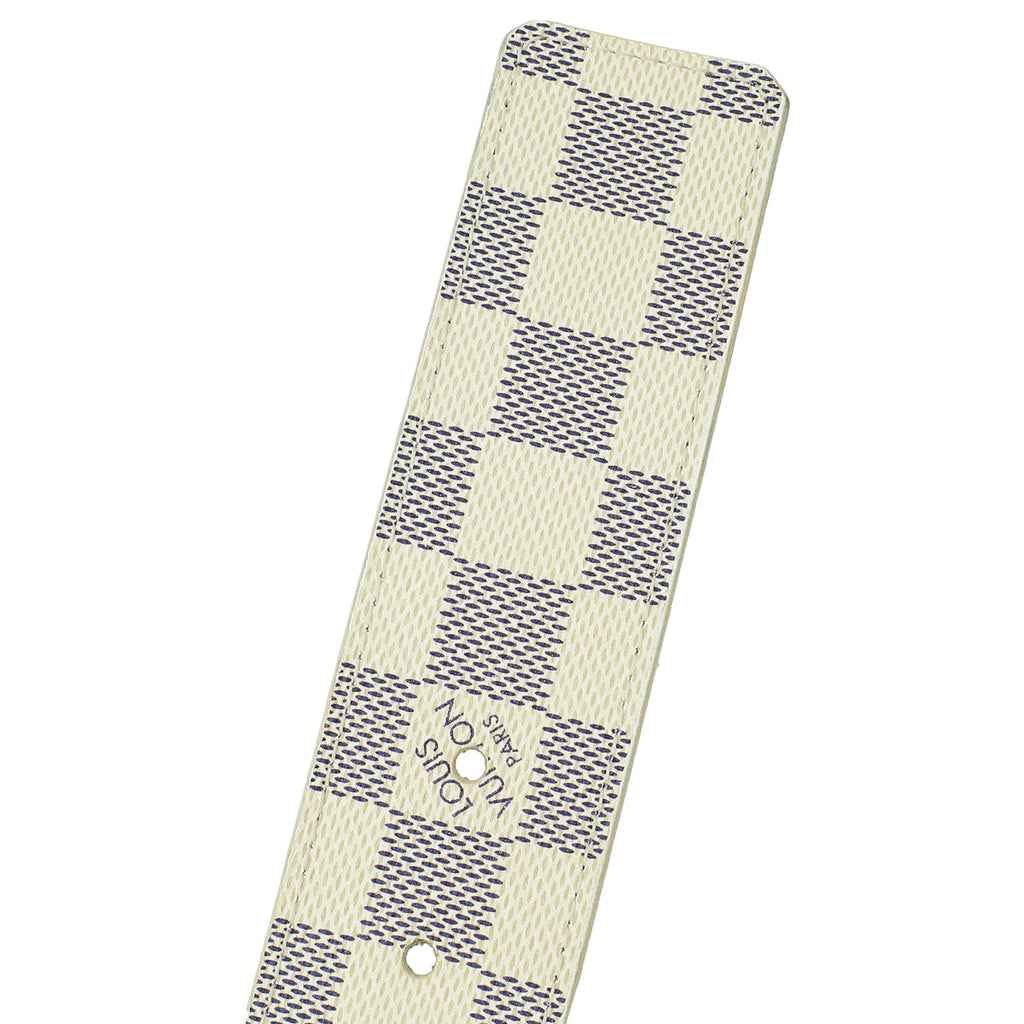 Louis Vuitton Damier Azur LV Initial Buckle 40mm Belt 34