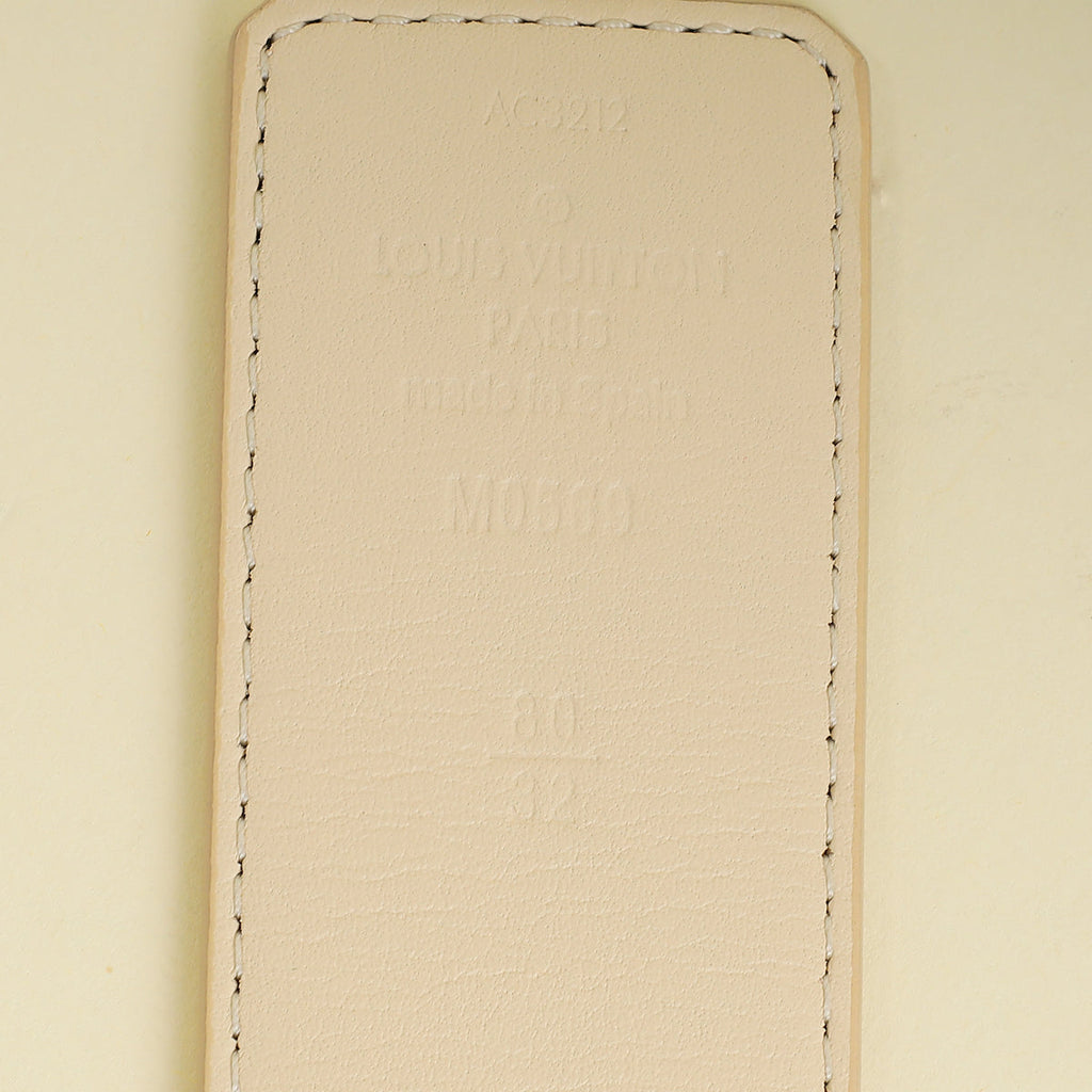 Louis Vuitton Damier Azur Initials Buckle 40mm Belt 32