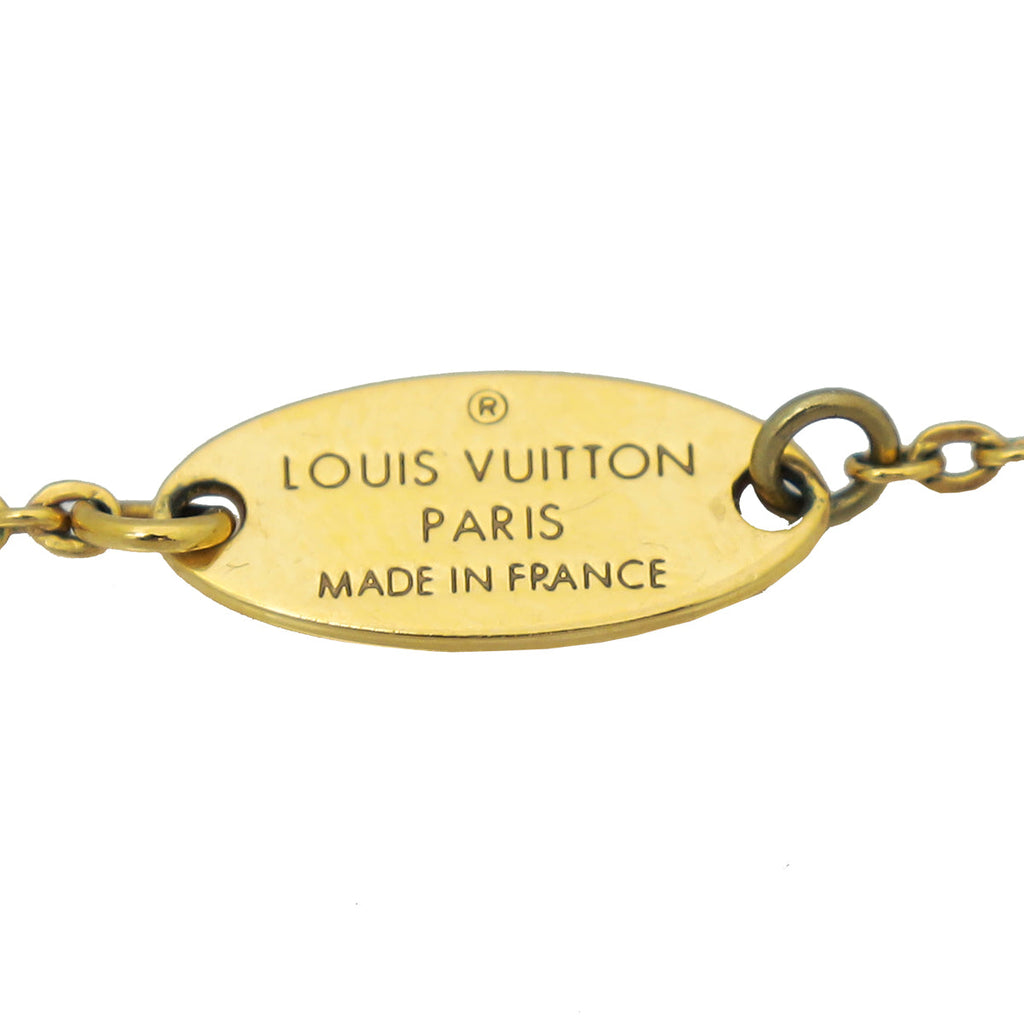 Louis Vuitton Gold Finish Lady Lucky Ladybug Supple Bracelet