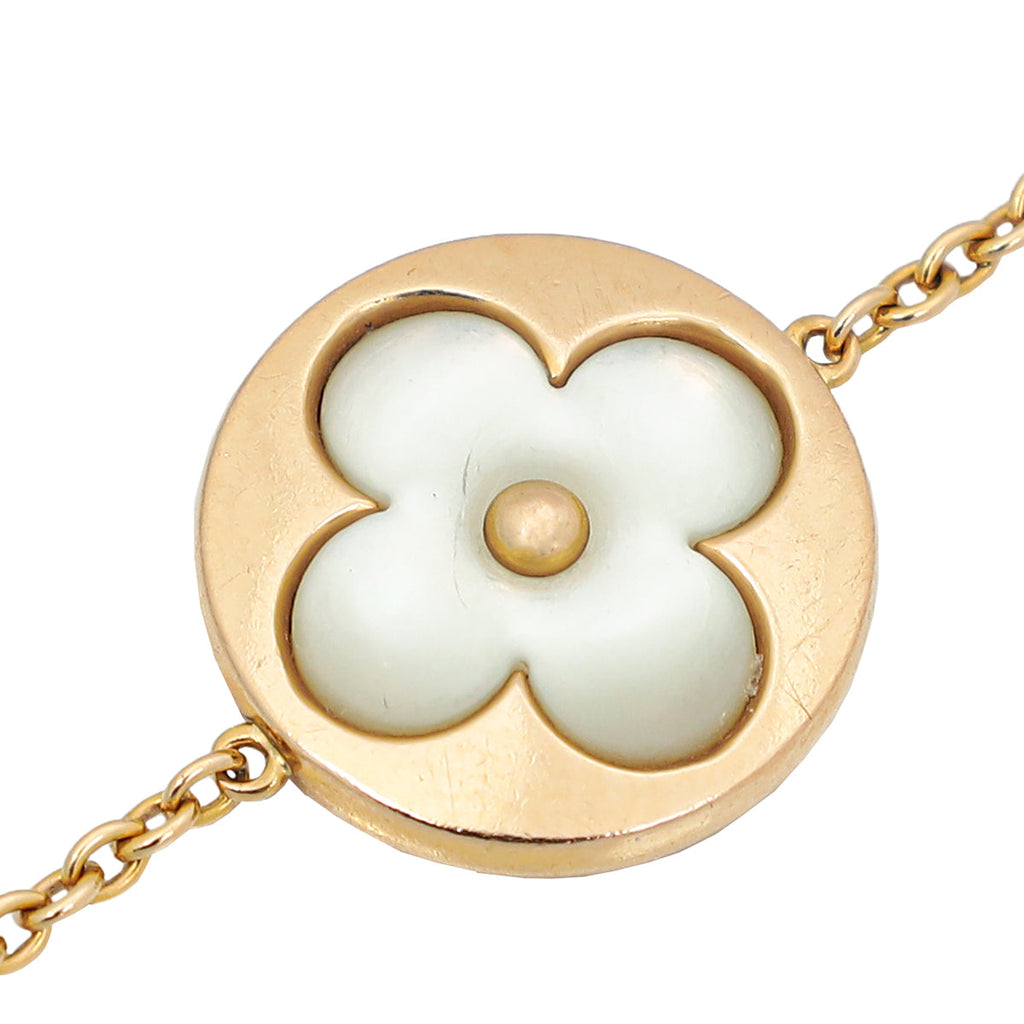 Louis Vuitton 18K Rose Gold MOP Colour Blossom Sun Bracelet