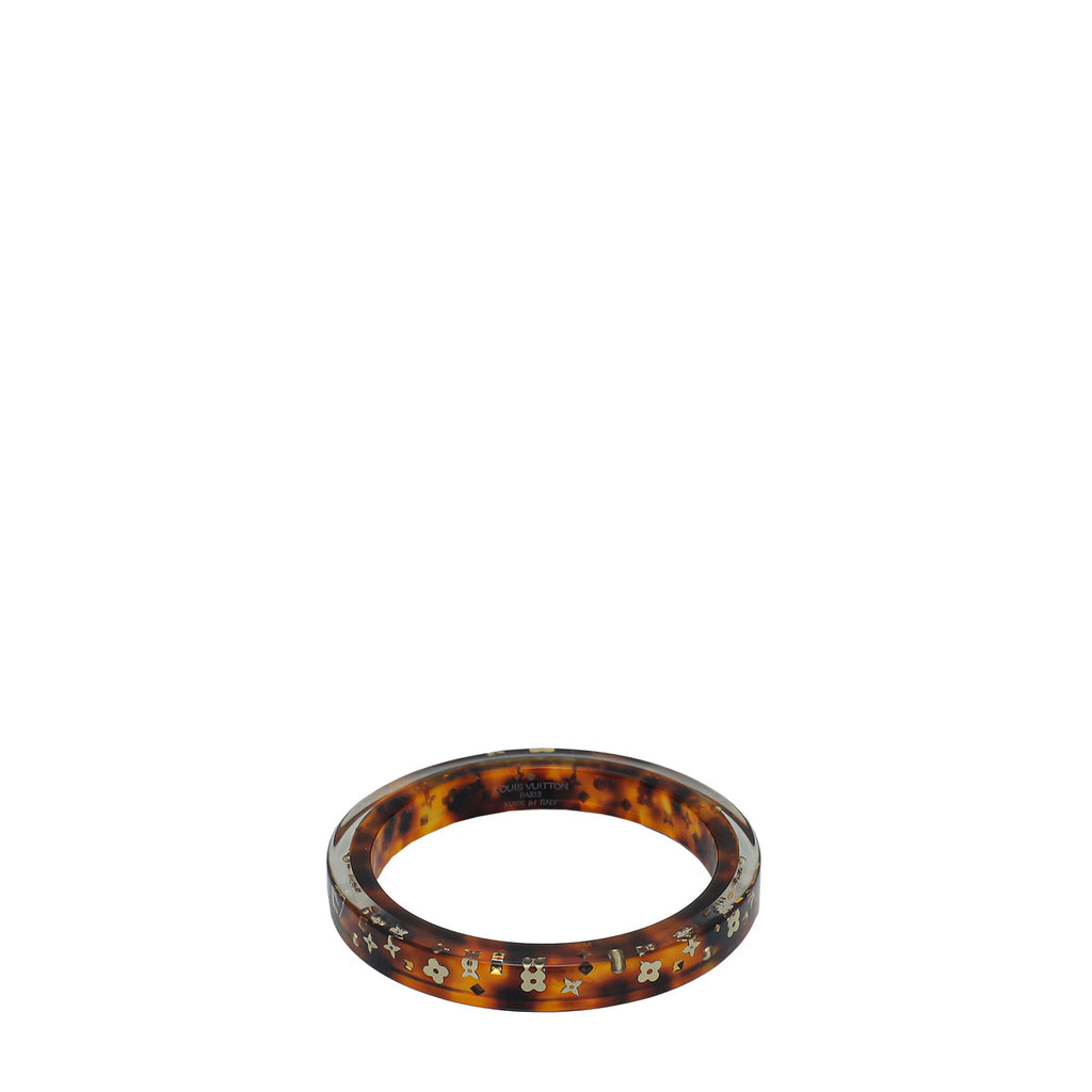 Louis Vuitton Brown Tortoise Resin Inclusion PM Bracelet