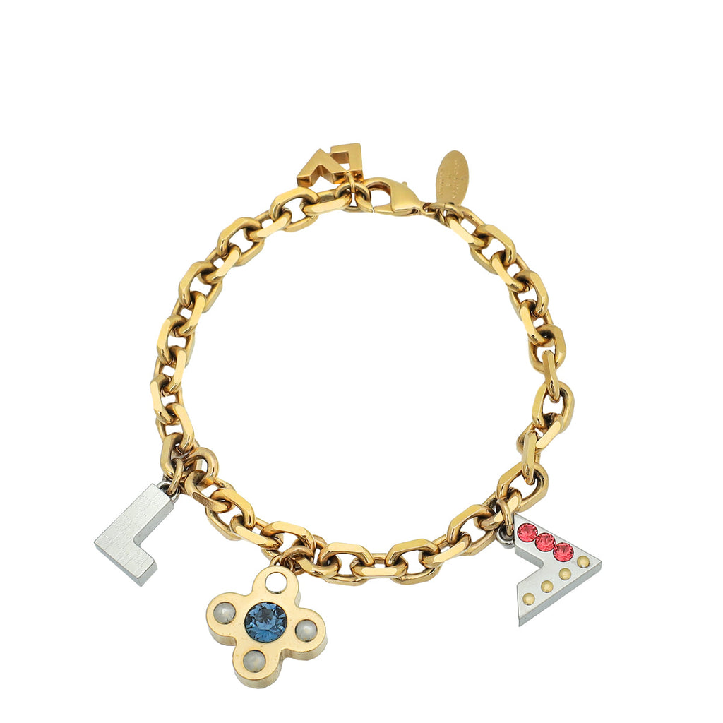 Louis Vuitton Multicolor Crystal Love Letter Timeless Bracelet