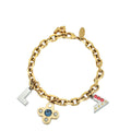 Louis Vuitton Multicolor Crystal Love Letter Timeless Bracelet
