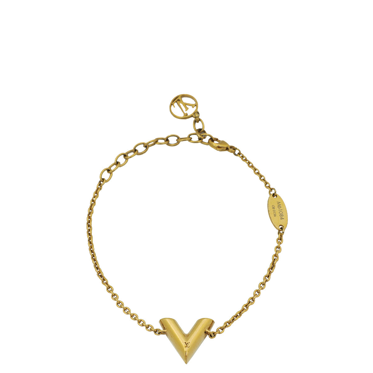 Louis Vuitton Gold Finish Essential V Bracelet