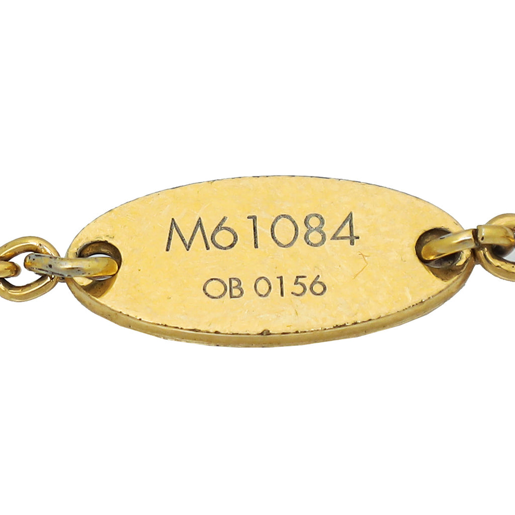 Louis Vuitton Gold Finish Essential V Bracelet