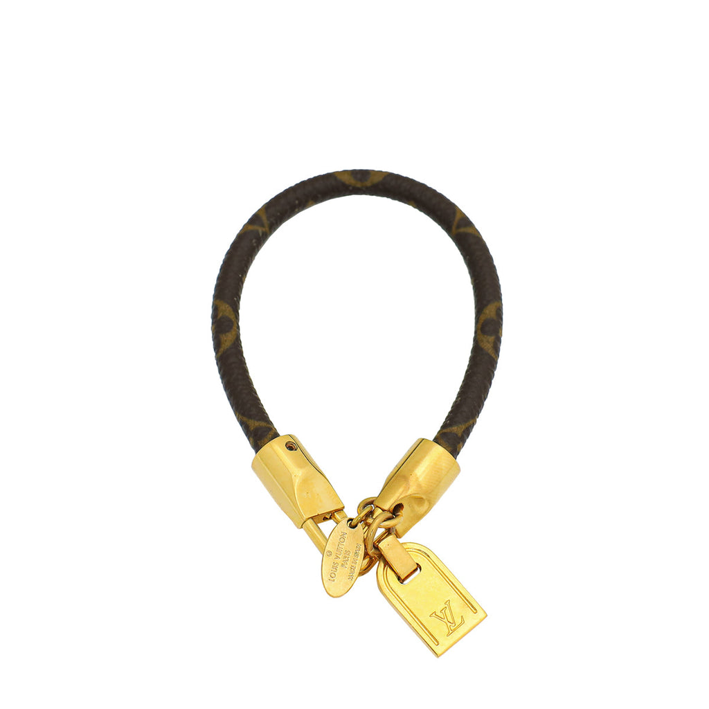 Louis Vuitton Brown Monogram Lock It Bracelet