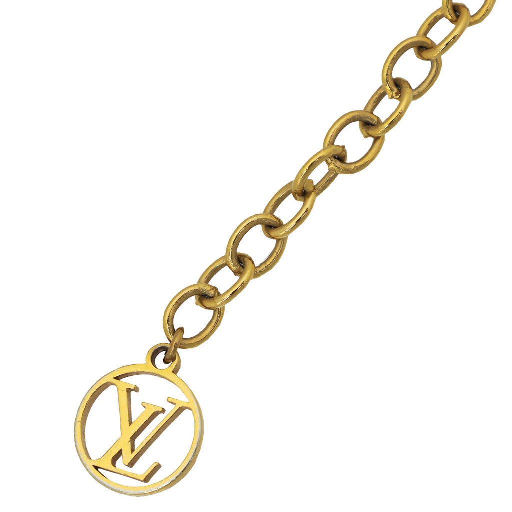 Louis Vuitton Gold Tone Flower Full Bracelet