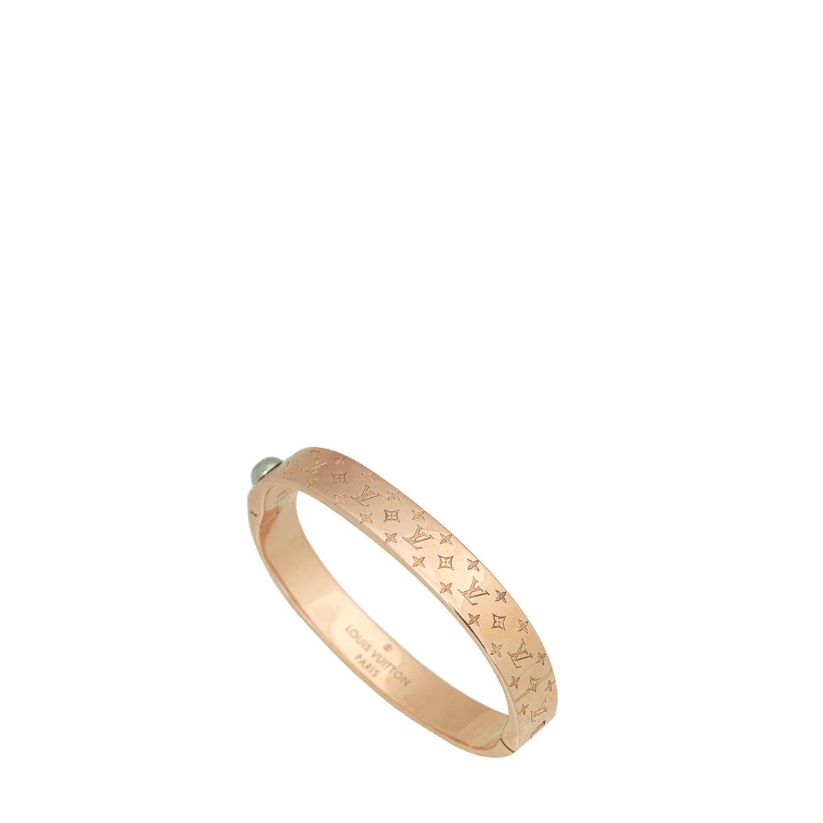 Louis Vuitton Pink Gold Finish Nanogram Small Cuff