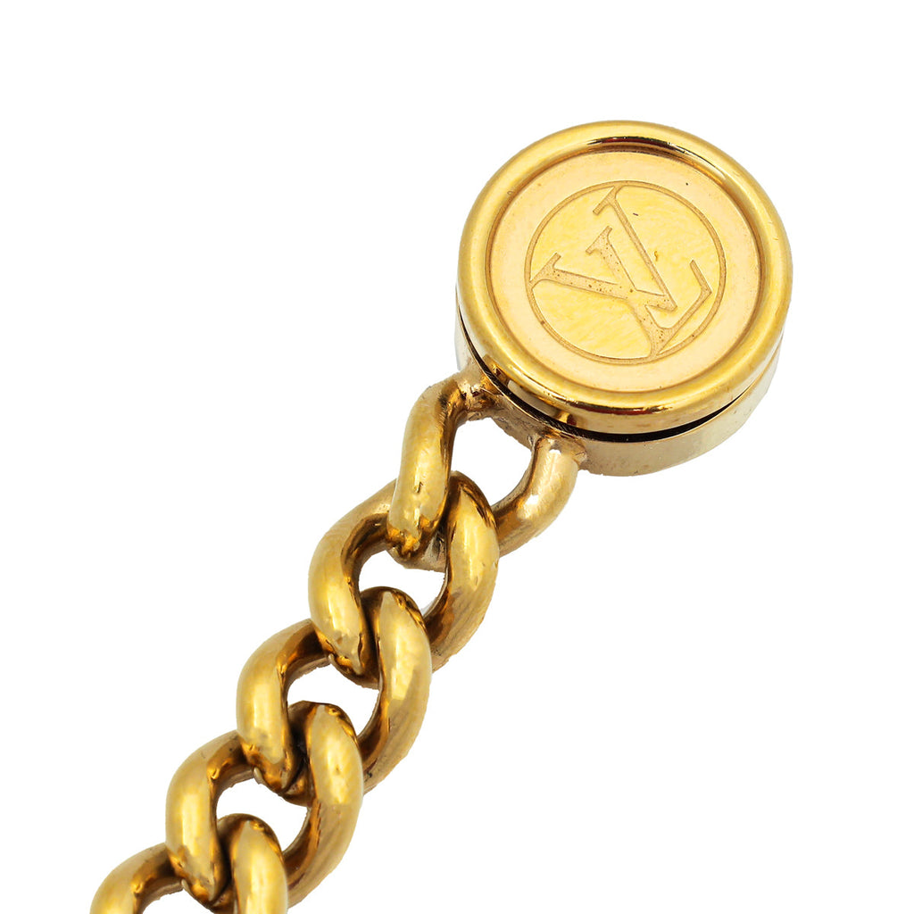 Louis Vuitton Gold Chainlink ID Bracelet