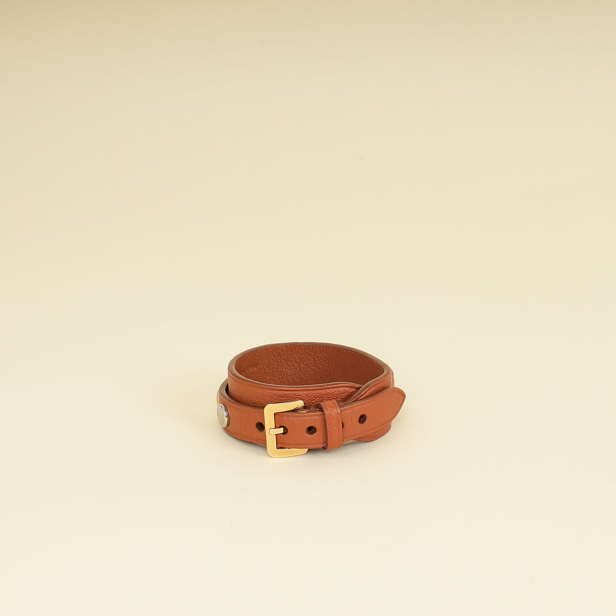 Louis Vuitton Camel Goatskin Spike It Wrap Bracelet