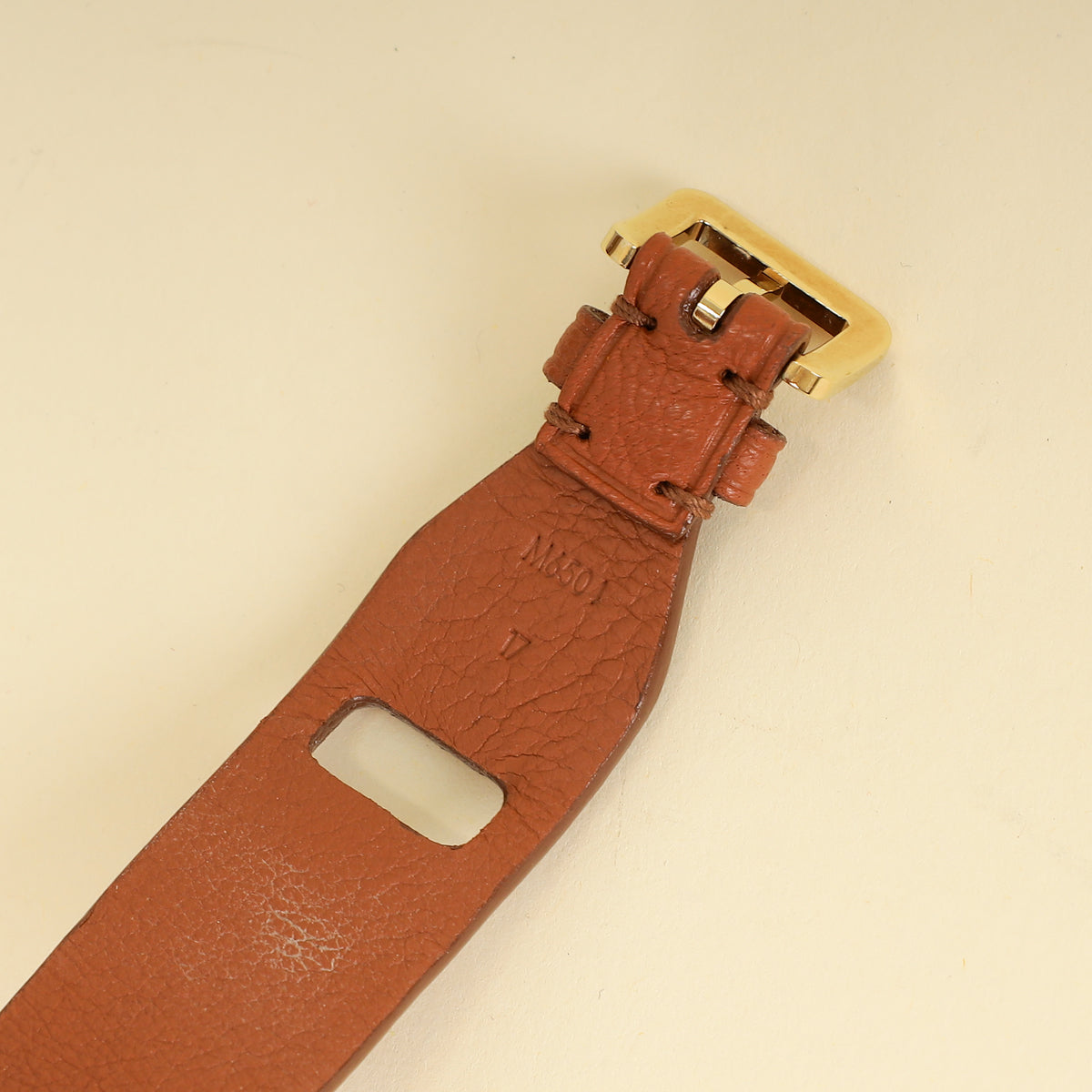 Louis Vuitton Camel Goatskin Spike It Wrap Bracelet