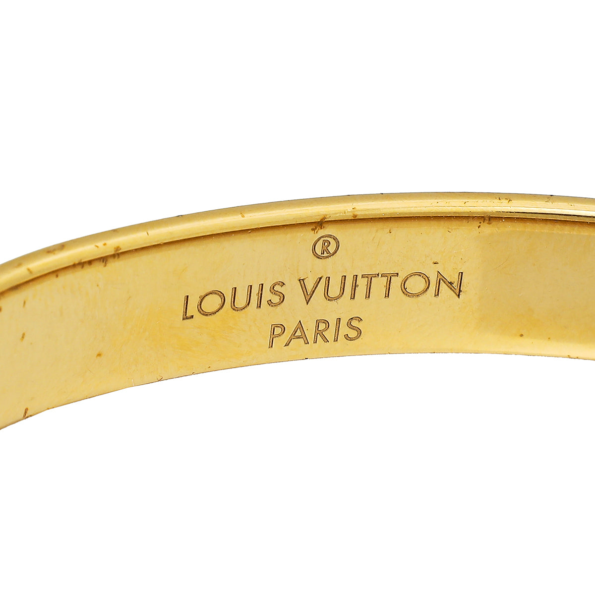 Louis Vuitton Gold Nanogram Small Cuff Bracelet