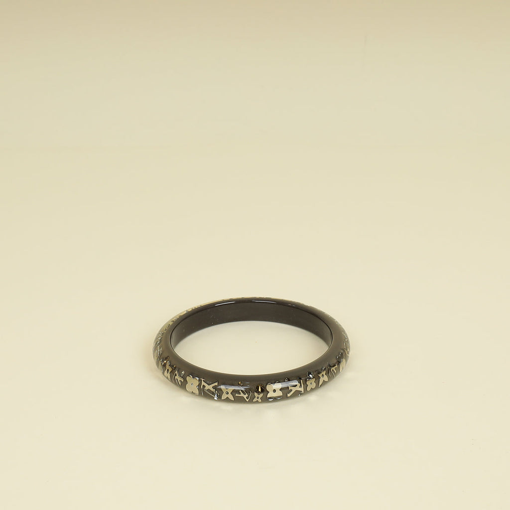 Louis Vuitton Dark Grey Resin Monogram Inclusion PM Bracelet