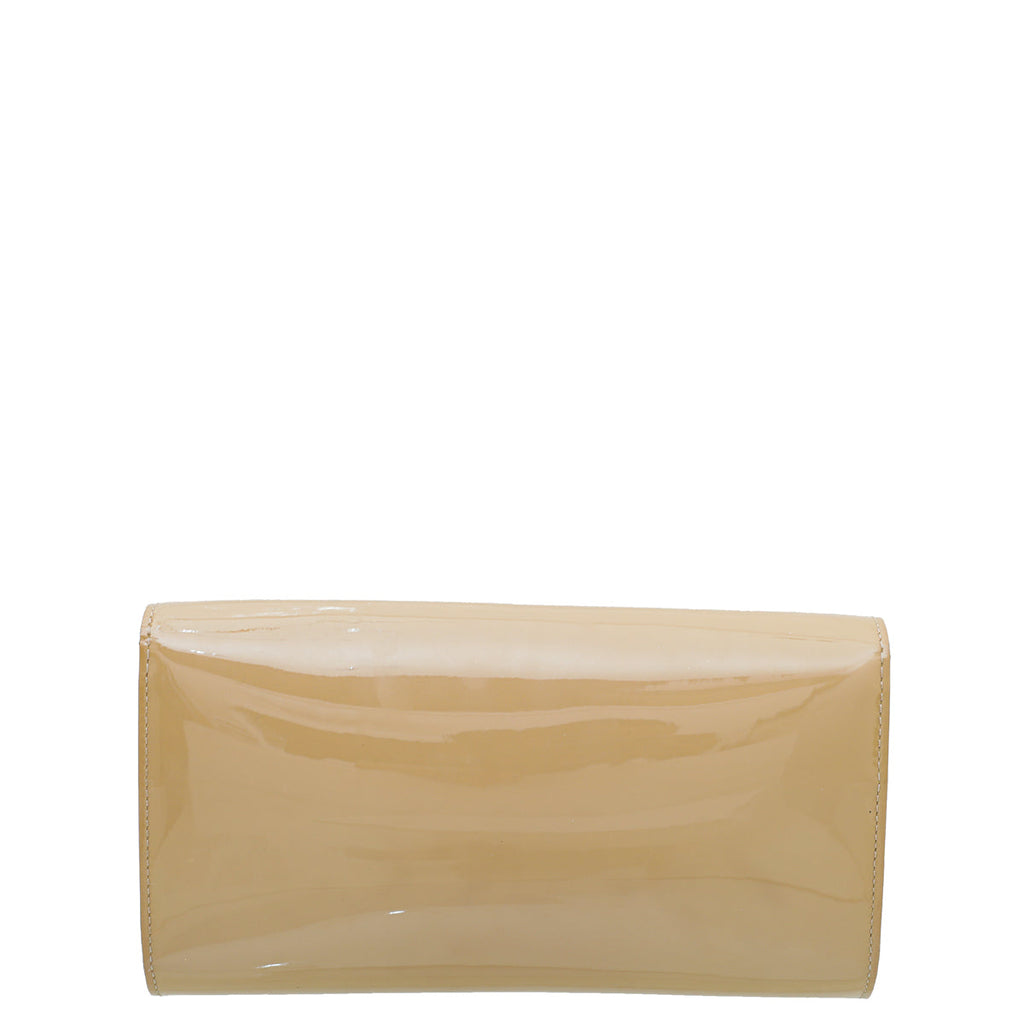 Louis Vuitton Beige Poudre Vernis Louise Clutch