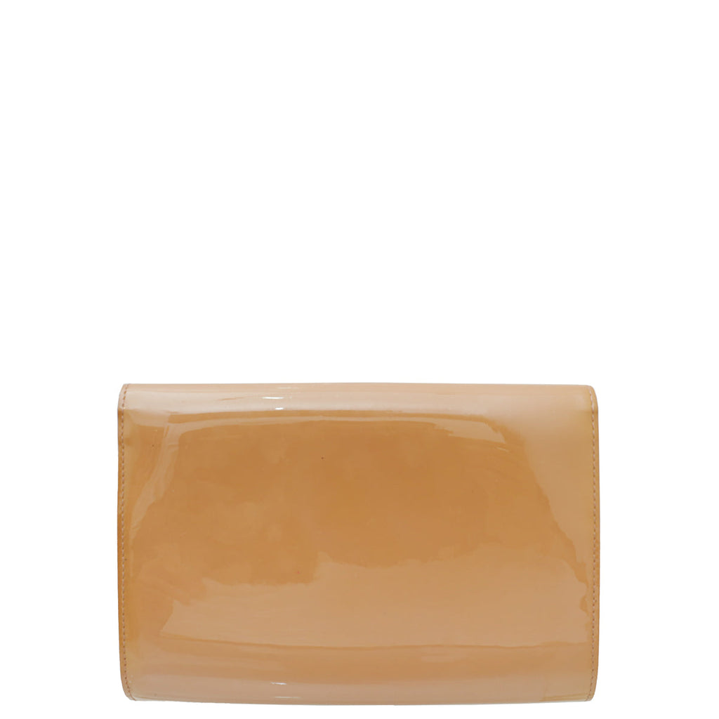 Louis Vuitton Nude Beige Vernis Louise Clutch