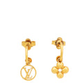 Louis Vuitton Gold Finish Blooming Earrings