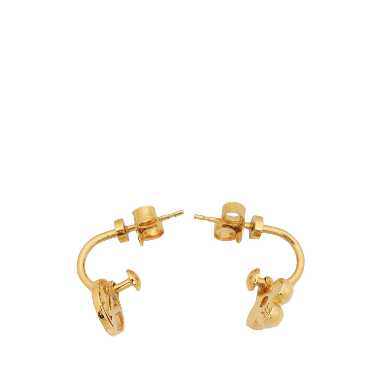 Louis Vuitton Gold Finish Blooming Earrings