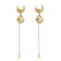 Louis Vuitton Light Gold Angles Dangling Earrings