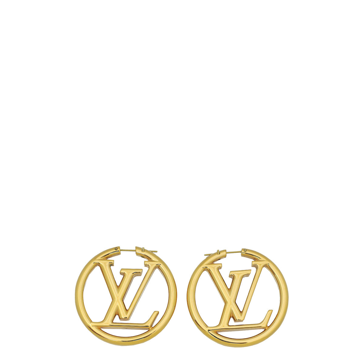 Louis Vuitton Gold Louise Hoop GM Earrings
