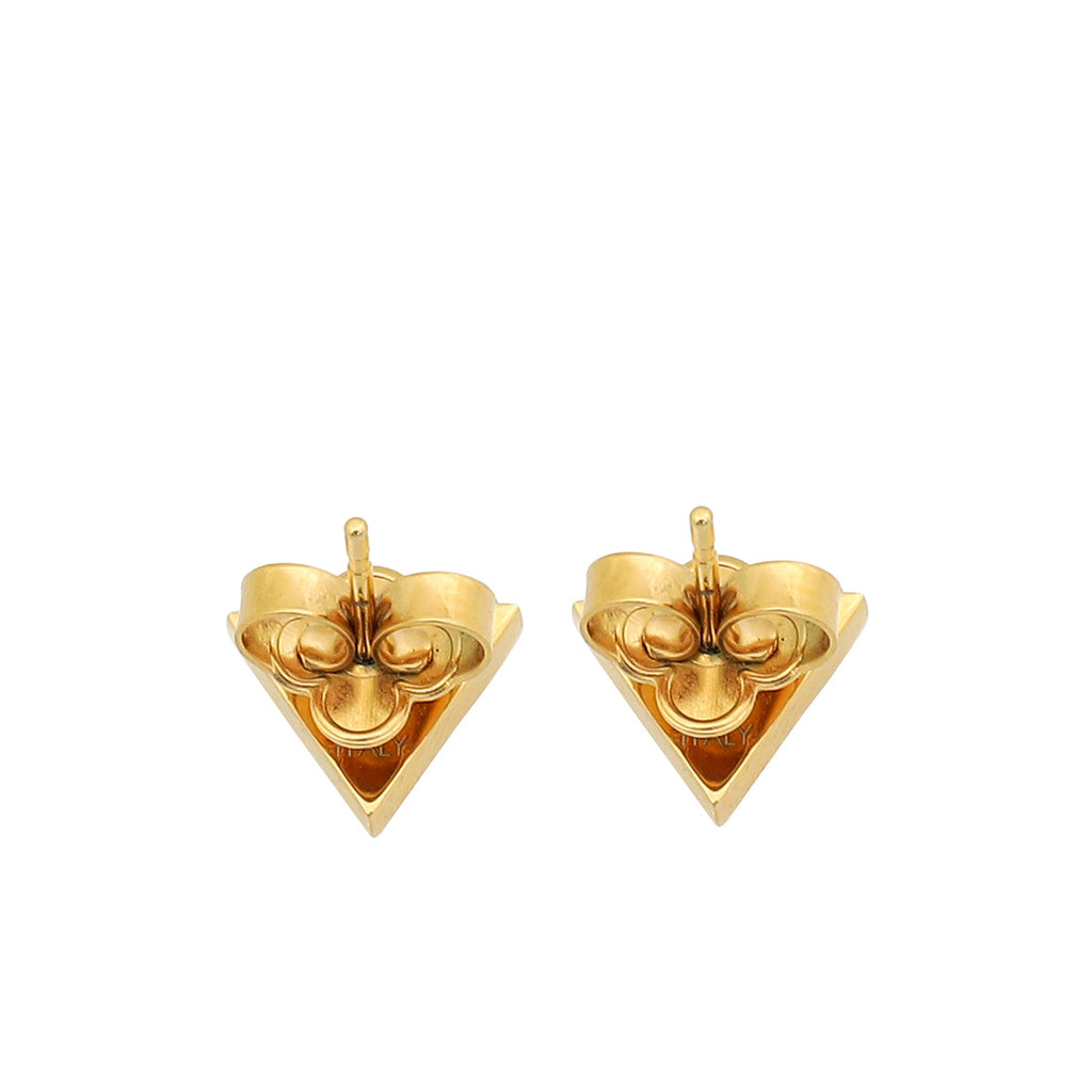 Louis Vuitton Gold Essential V Stud Earrings