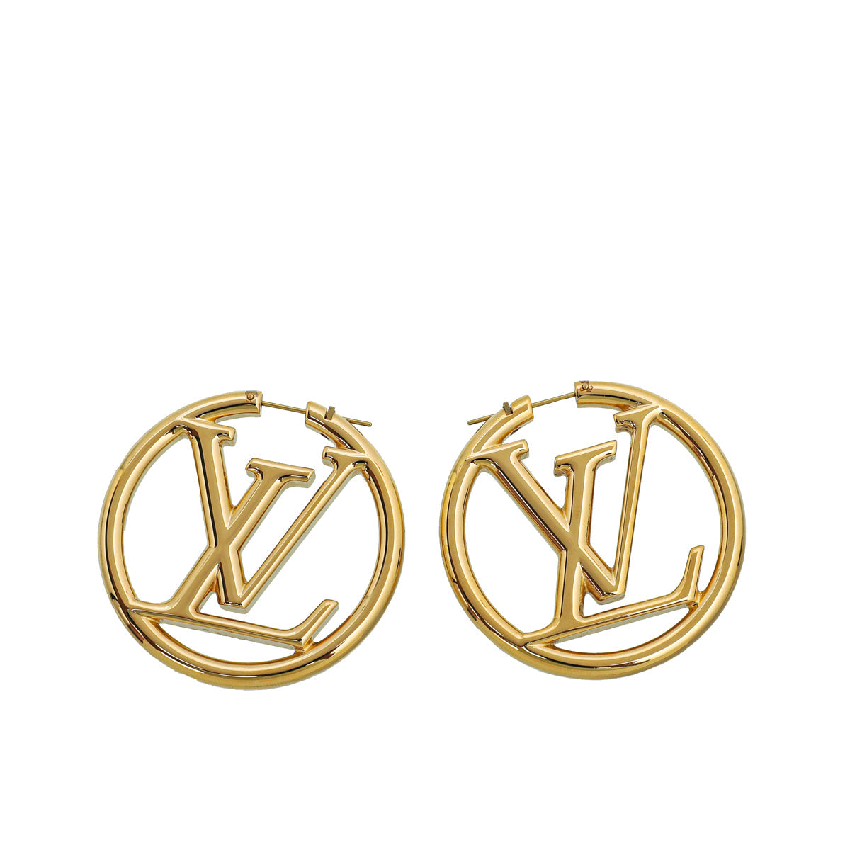 Louis Vuitton Gold Louise Hoop GM Earrings