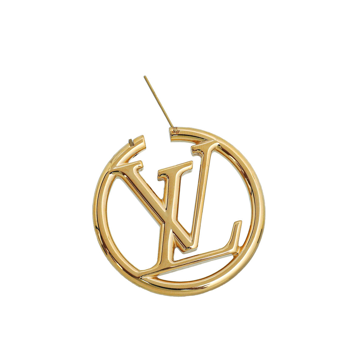 Louis Vuitton Gold Louise Hoop GM Earrings