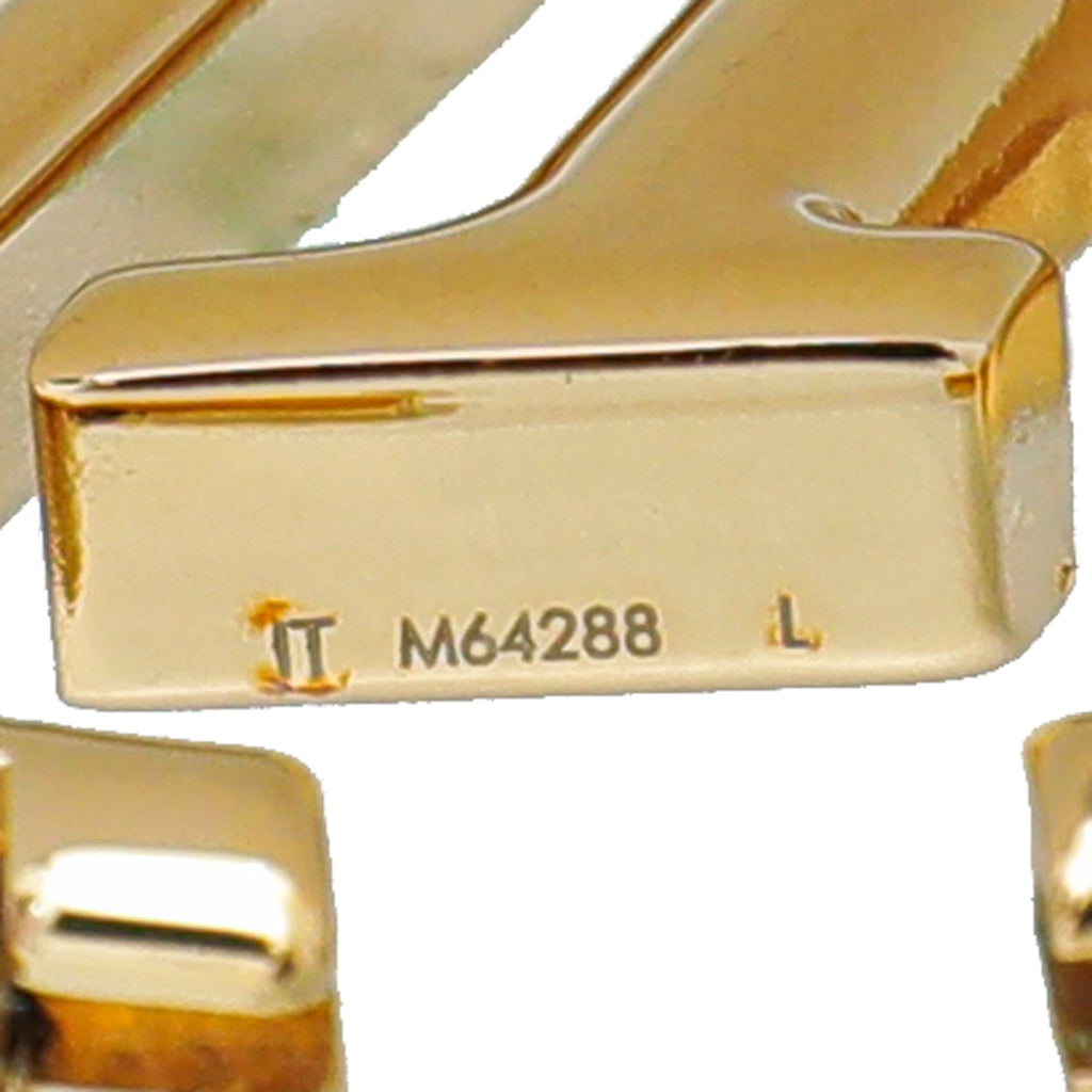 Louis Vuitton Gold Louise Hoop GM Earrings