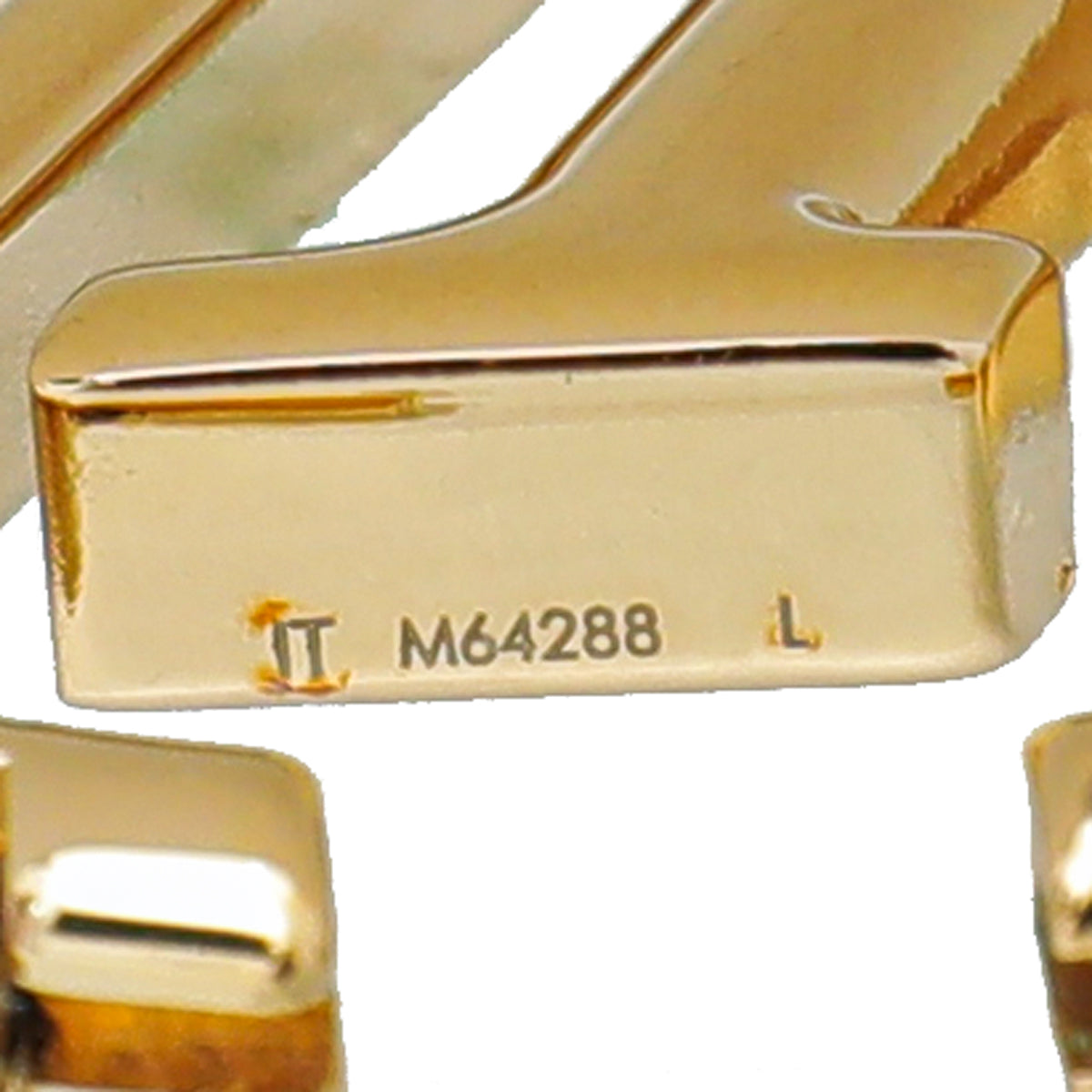 Louis Vuitton Gold Louise Hoop GM Earrings