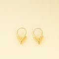 Louis Vuitton Gold Finish Essential V Hoops Earrings