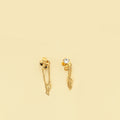 Louis Vuitton Gold Finish Petit Louis Earrings
