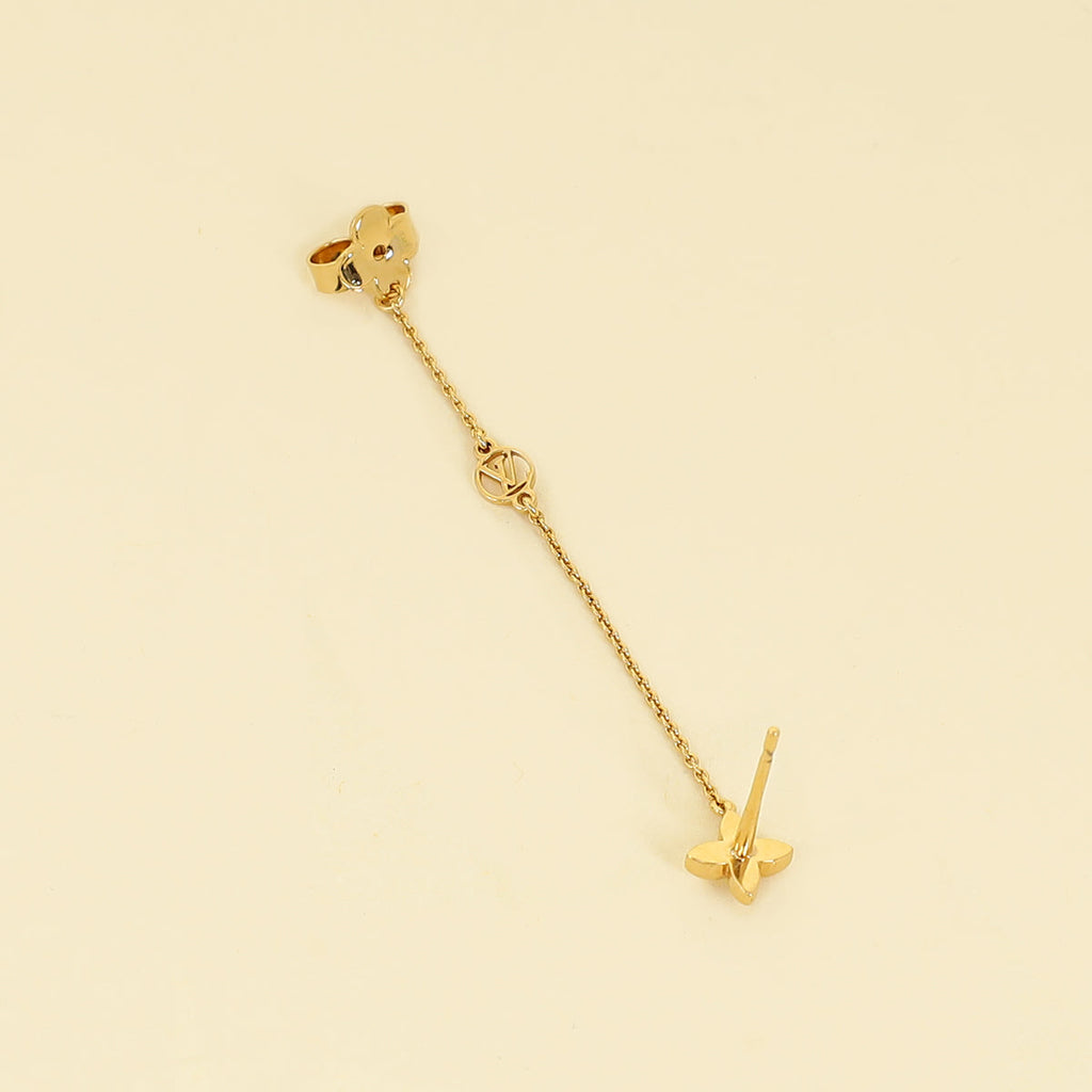 Louis Vuitton Gold Finish Petit Louis Earrings
