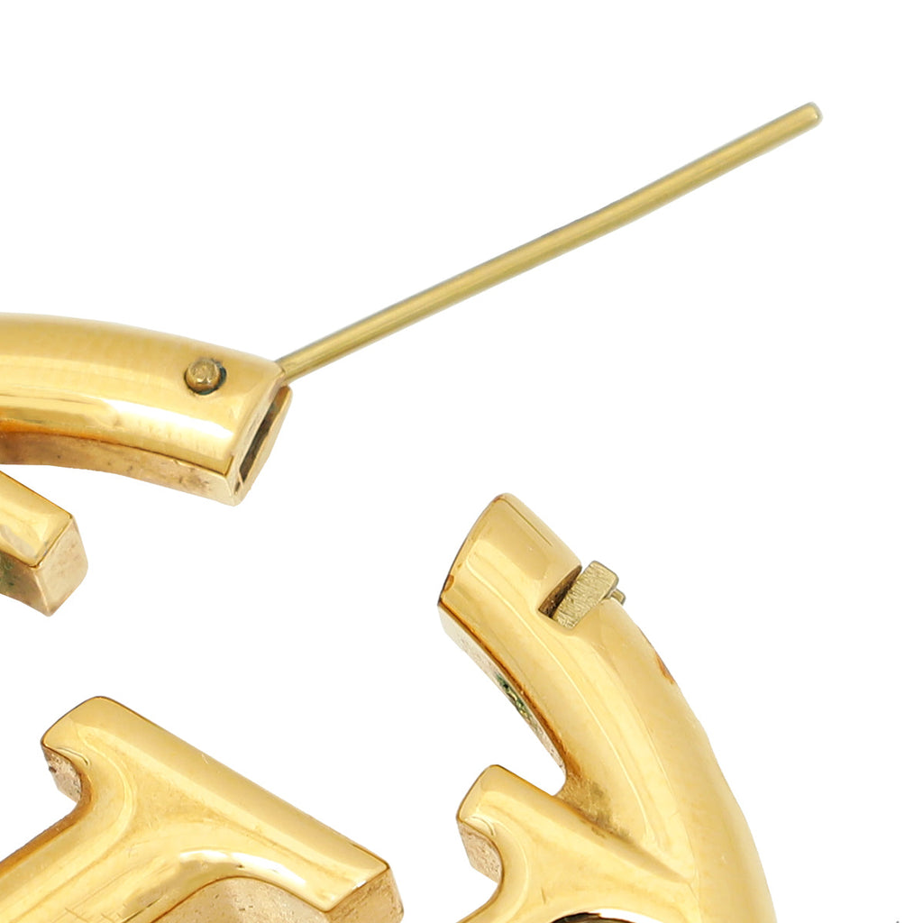Louis Vuitton Gold Louise Hoop GM Earrings