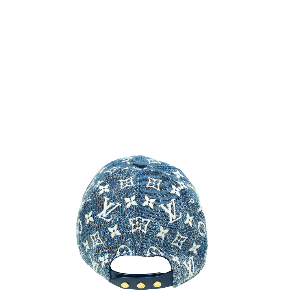 Louis Vuitton Navy Blue Monogram Jacquard Denim Cap
