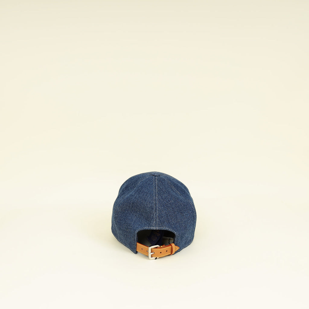 Louis Vuitton Blue Logo Embroidery Baseball Cap