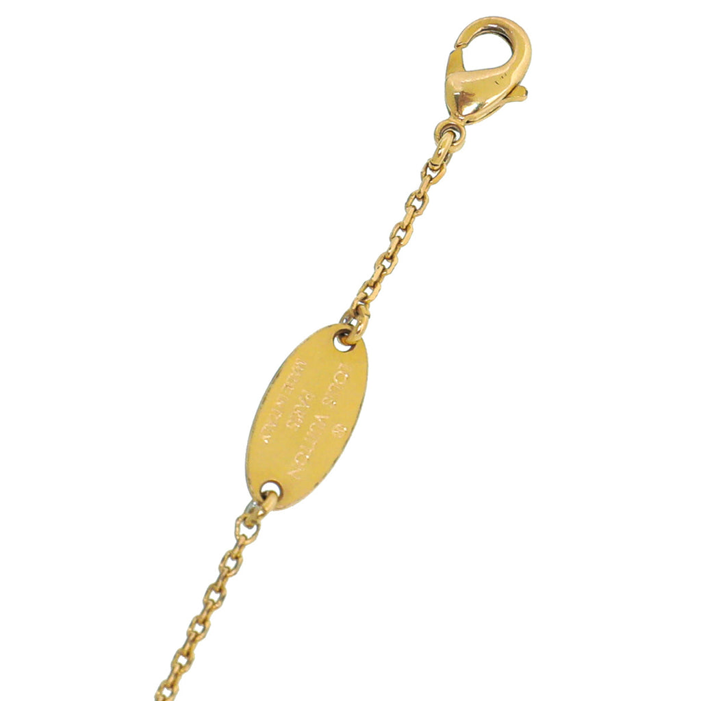 Louis Vuiiton Gold Finish LV & Me "A" Necklace