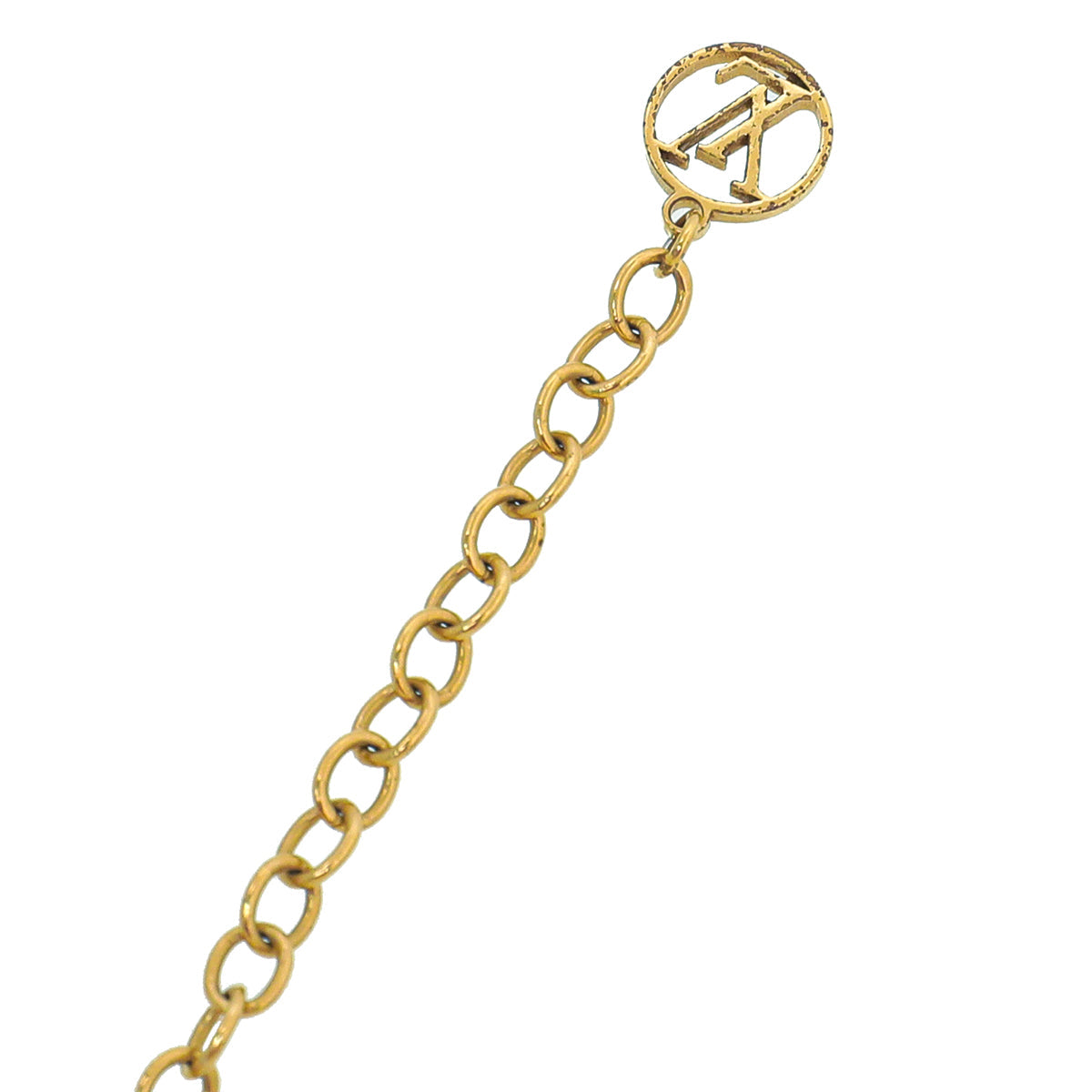 Louis Vuiiton Gold Finish LV & Me "A" Necklace