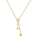 Louis Vuitton 18K Tricolor Gold Diamond Idylle Blossom Y Pendant Necklace