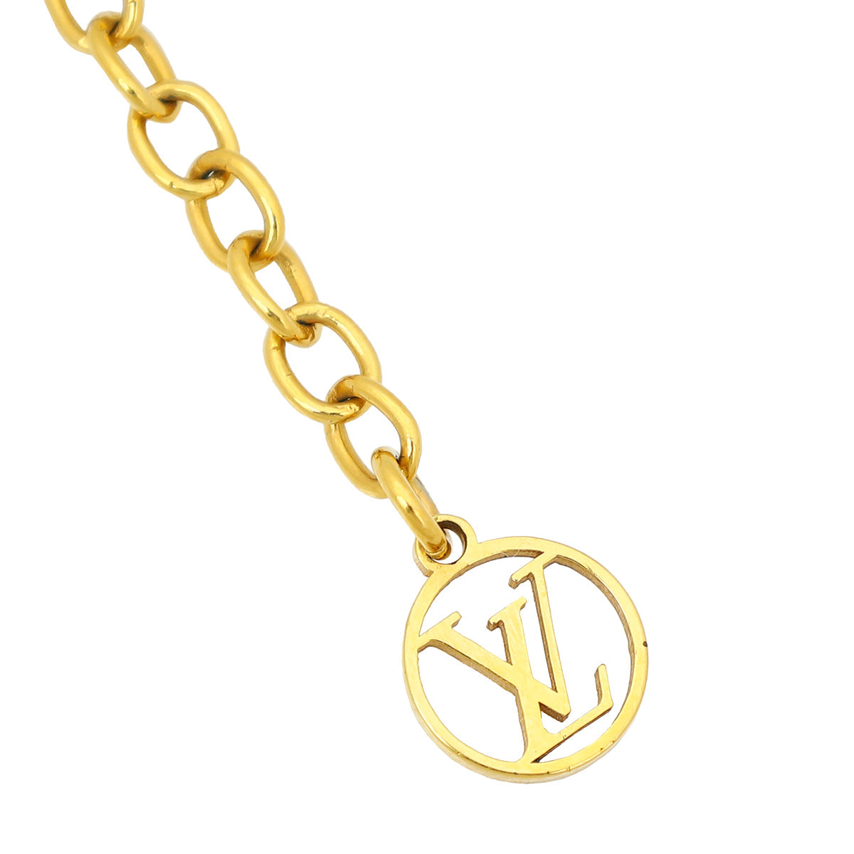 Louis Vuitton Gold Finish Essential V Necklace