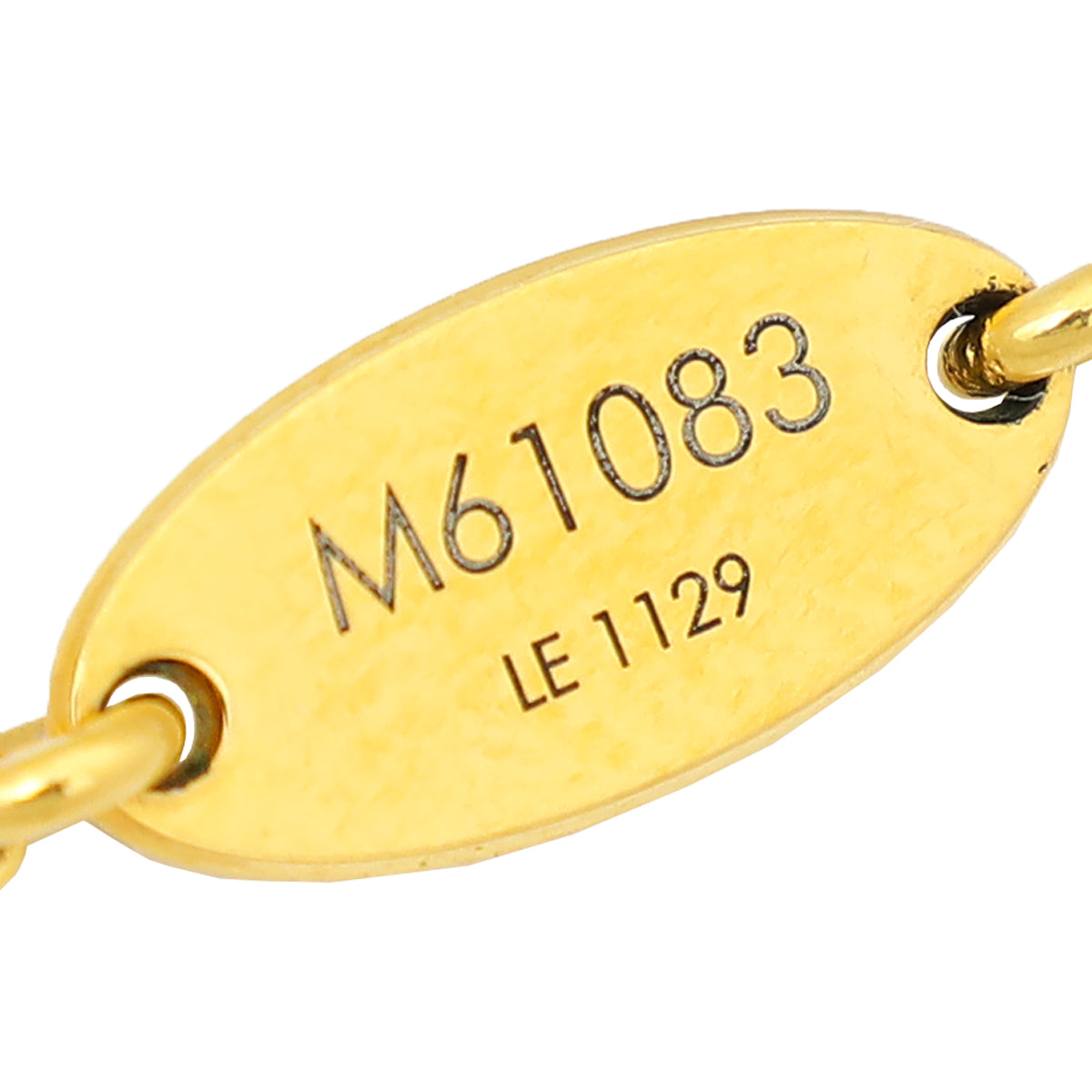 Louis Vuitton Gold Finish Essential V Necklace