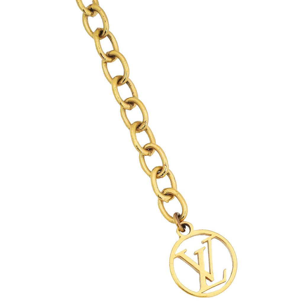 Louis Vuitton Gold Blooming Strass Necklace
