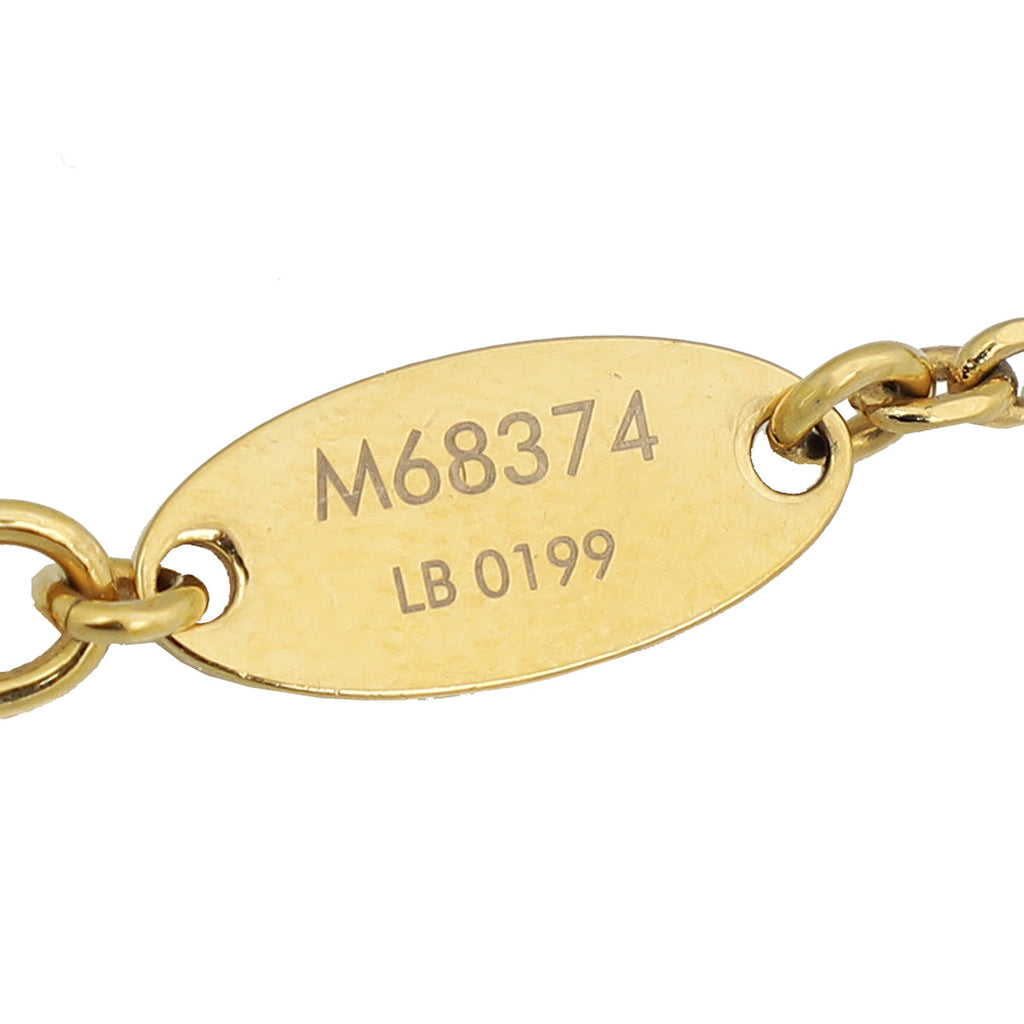 Louis Vuitton Gold Blooming Strass Necklace